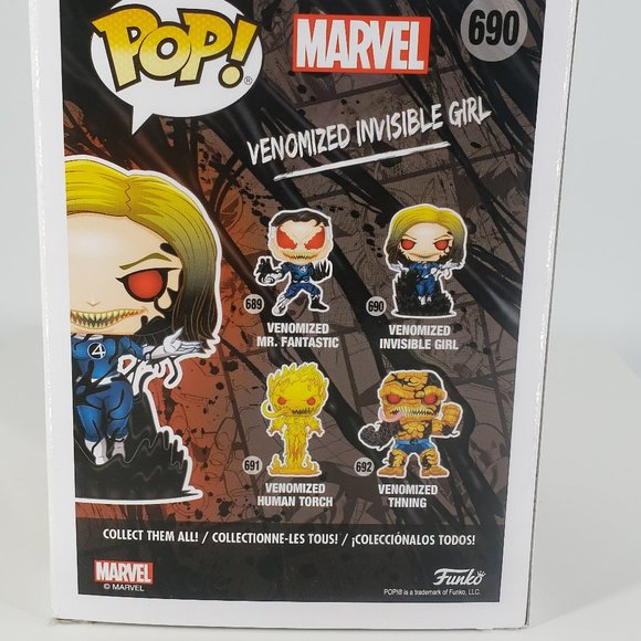 Funko Pop Marvel Venom 690 VENOMIZED INVISIBLE GIRL Gamestop Exclusive MIB - Picture 9 of 14
